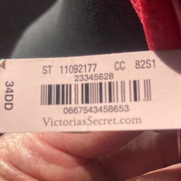 Victoria’s Secret underwire  adjustable halter lace bralette 34DD Salmon - Picture 8 of 8
